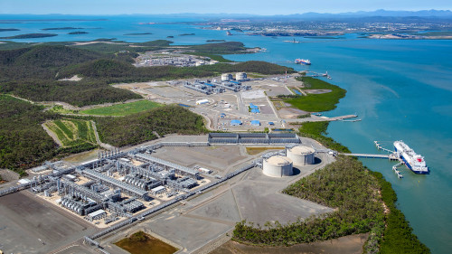 Three LNG plants on Curtis Island