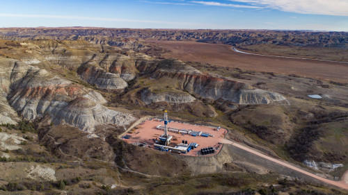 Aerial view of the Bakken facility.