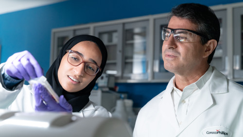 Process Lab, Principal Engineer Gennaro and Engineer Mashael