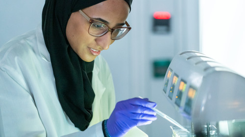 Process Lab, Engineer Mashael with Dissolved Air Flotation unit