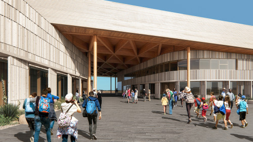 photo of library entrance
