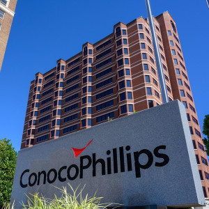 ConocoPhillips sign in front of a building in Bartlesville, OK