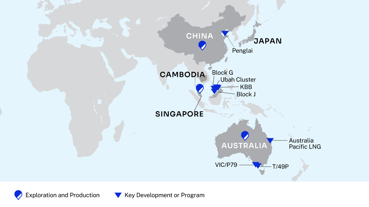 Map of Asia Pacific operations