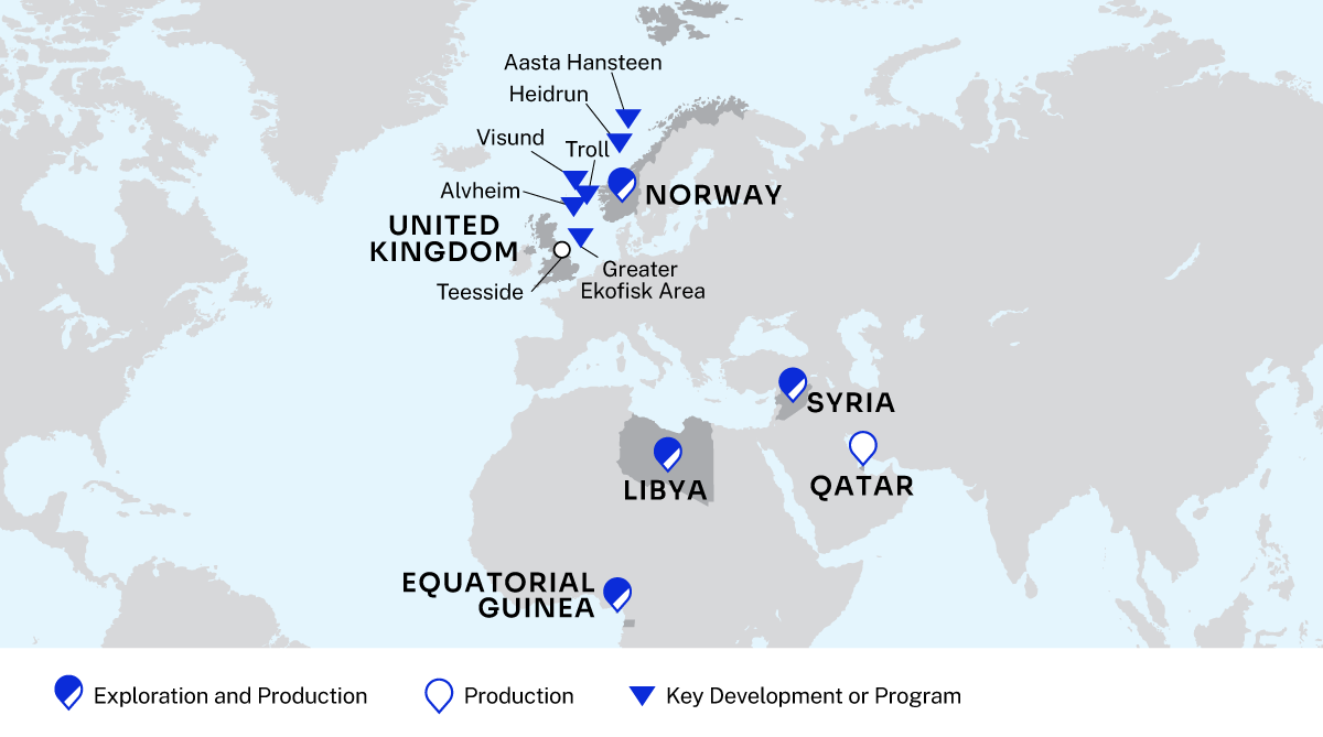 Map of EMEA operations