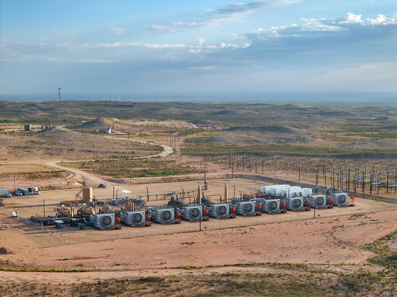 central gas compression facility in Texas