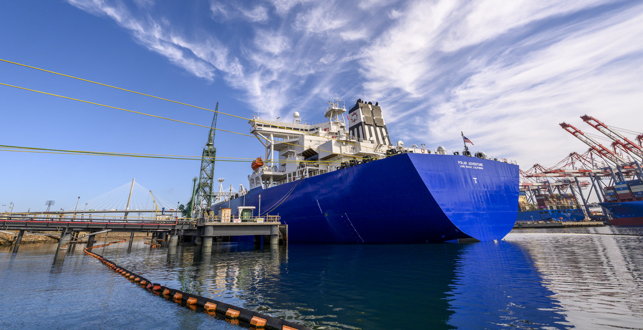 Polar tanker docked