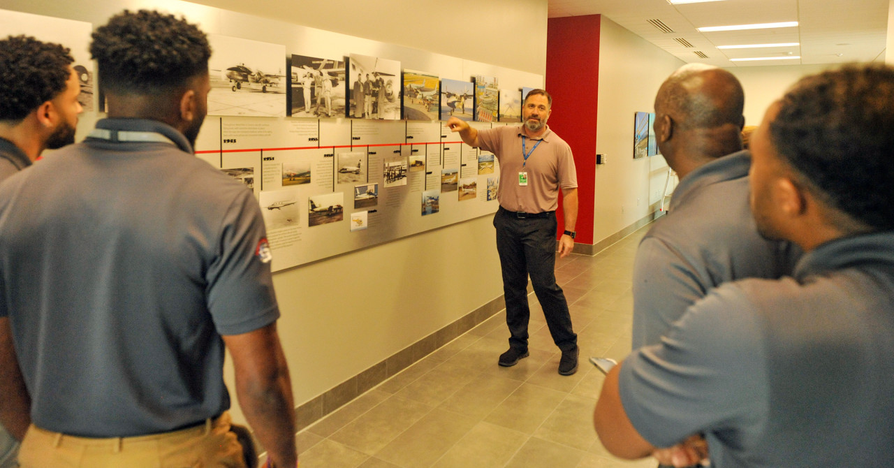 John deGanyor and flight academy guests