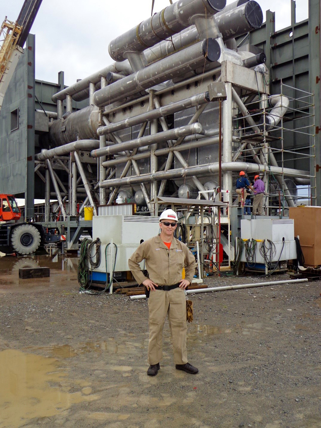 Matt on site inspecting equipment
