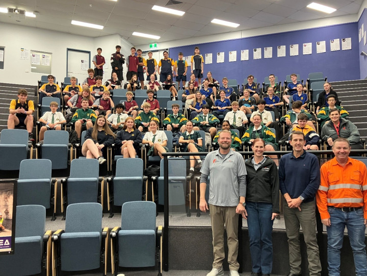 a group of MineralsAacademy students smiling for the camer