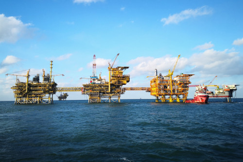 Penglai Oilfield offshore platforms in Bohai Bay, China