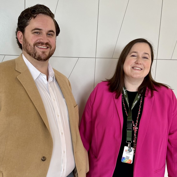 Jason Parker and Dorothy Colegrove at ConocoPhillips Center in Houston