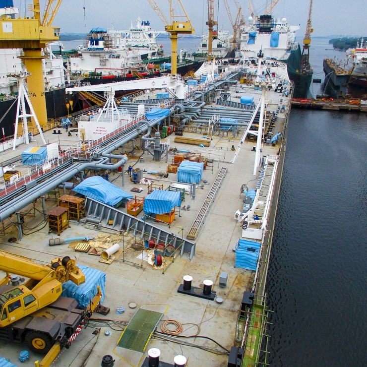 Aerial view of The Polar Endeavour