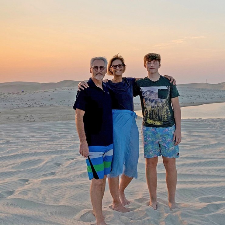 Karen Davis at the Inland Sea with her family.
