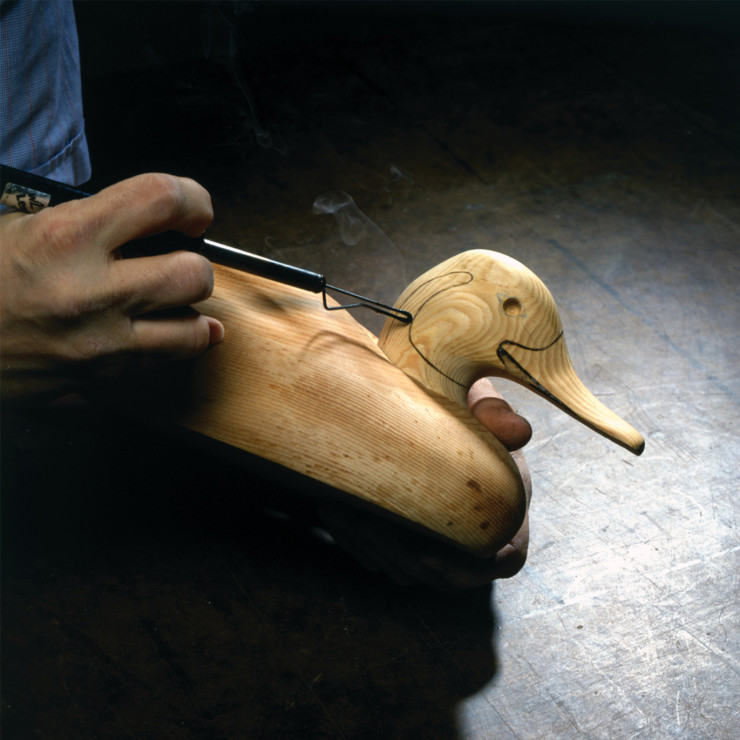 A carved bird