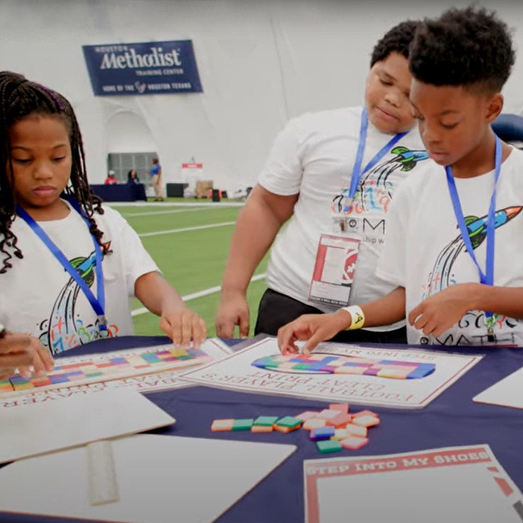 Students participating in the STEM program