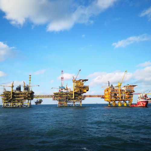 Penglai Oilfield offshore platforms in Bohai Bay, China