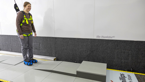 Molly Cornish tries the Slip Simulator