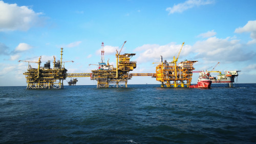 Penglai Oilfield offshore platforms in Bohai Bay, China